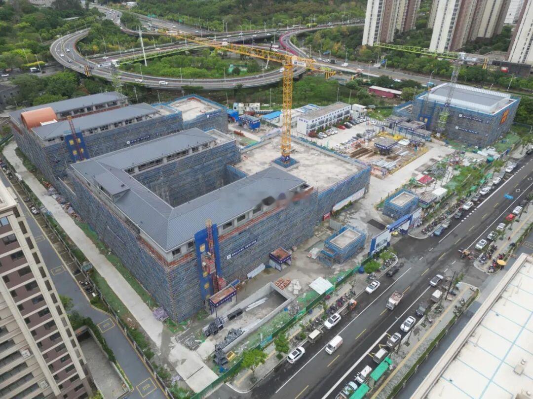 福州白湖北园片区小学（麦顶分校）开始落架 全力冲刺9月投用 