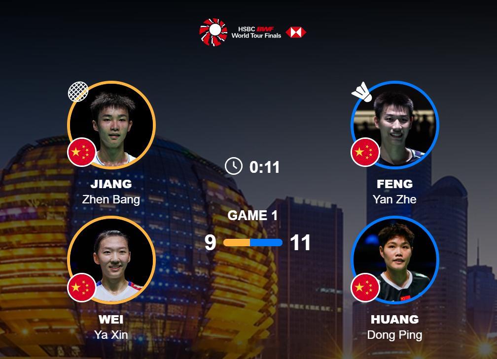 2025年世界羽联年终总决赛 混双 决赛 蒋振邦 魏雅欣 9-11 冯彦哲 黄东