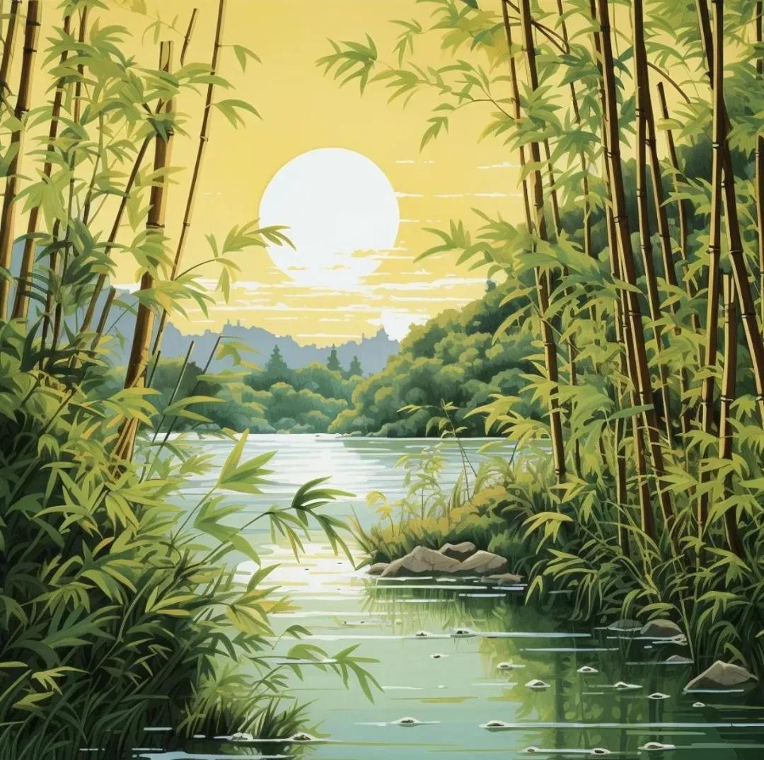 青竹枝枝秀，
嫩笋个个甜。