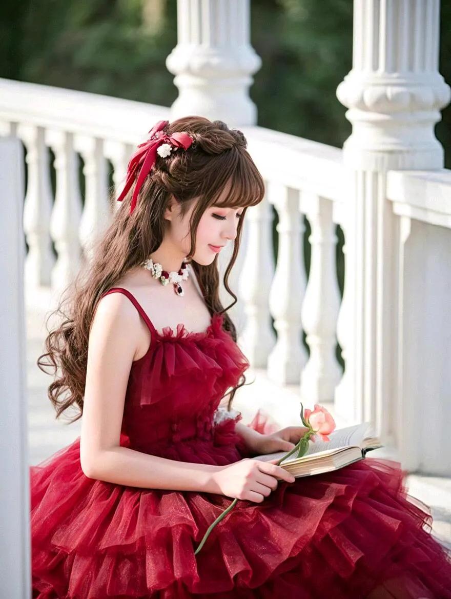 红裙少女