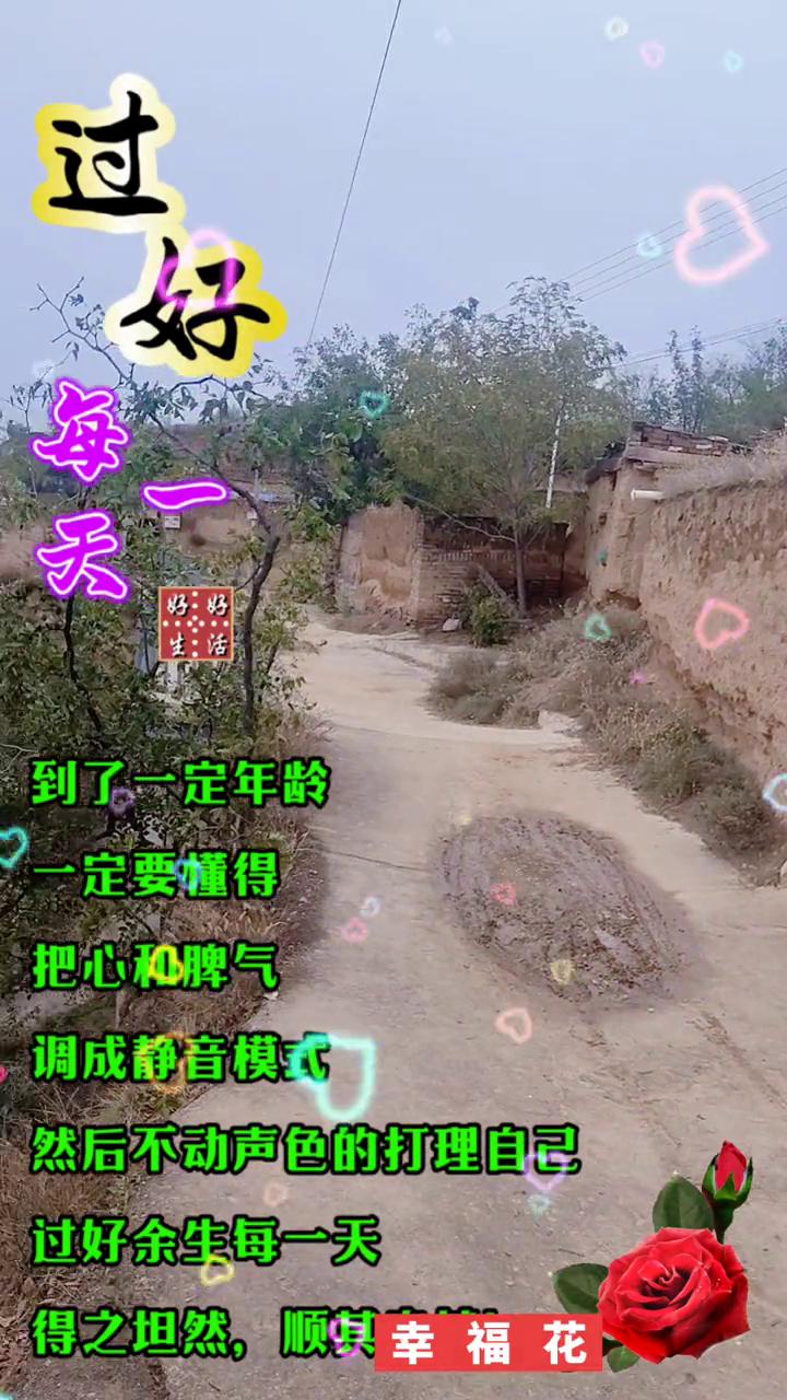 到了一定年龄，一定要懂得把心和脾气调成静音模式，然后不动声色的打理自己，过好余生