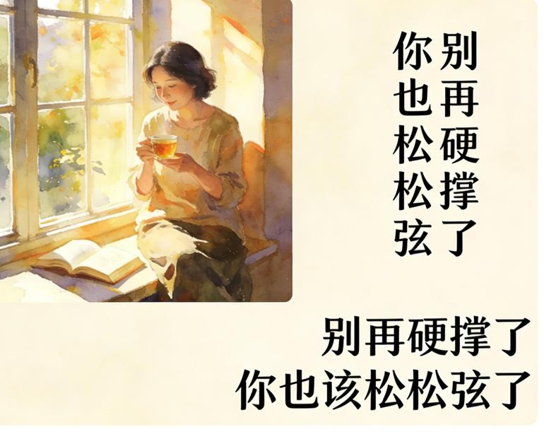 前半生紧绷，后半生暖养

前半生，我把自己活成了一根紧绷的弦。
孩子生病、压力缠