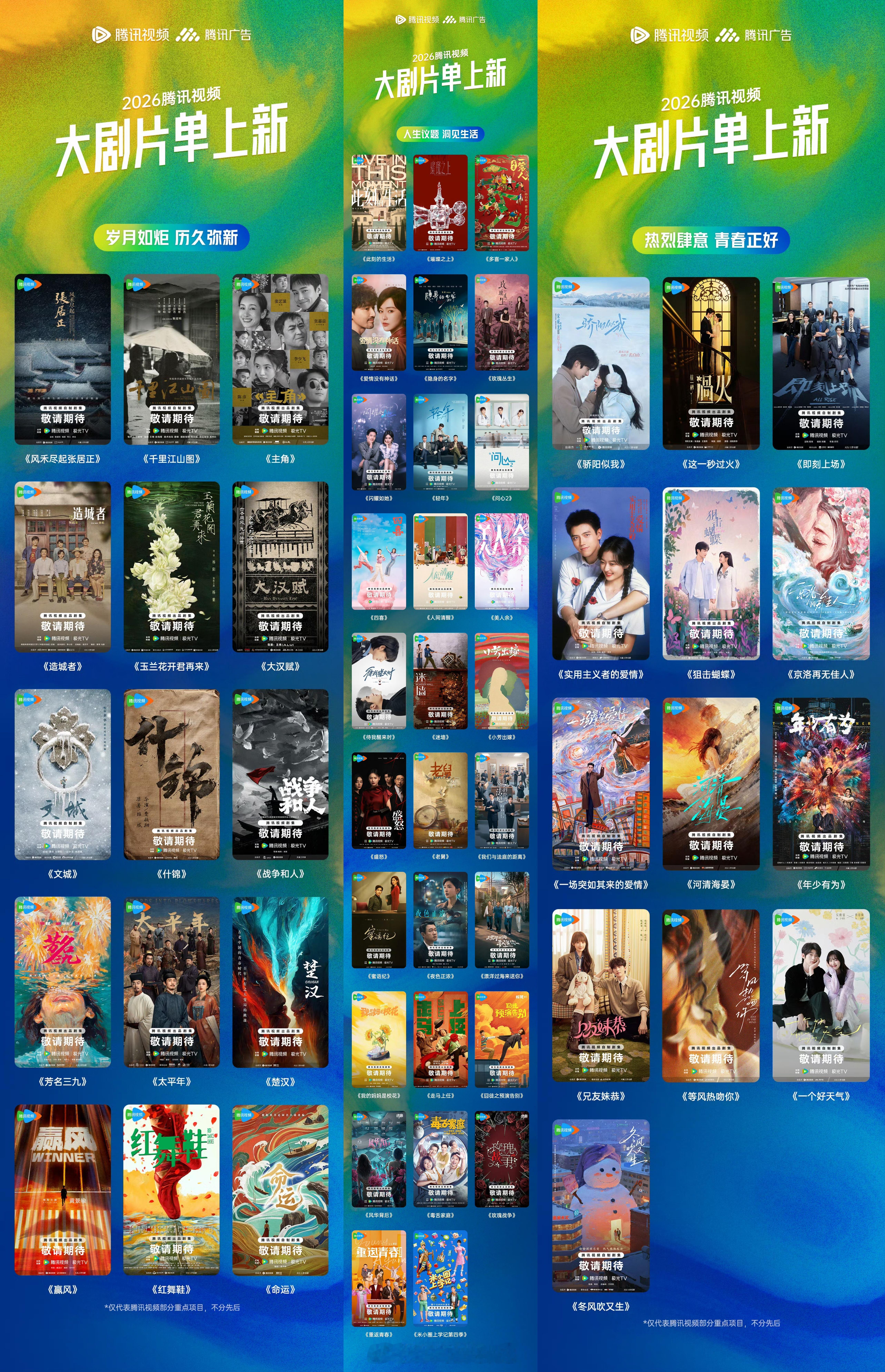 鹅今天发的这些剧集，我感觉至少90%以上的都要扑，能真爆的就那么几部剧罢了！你们