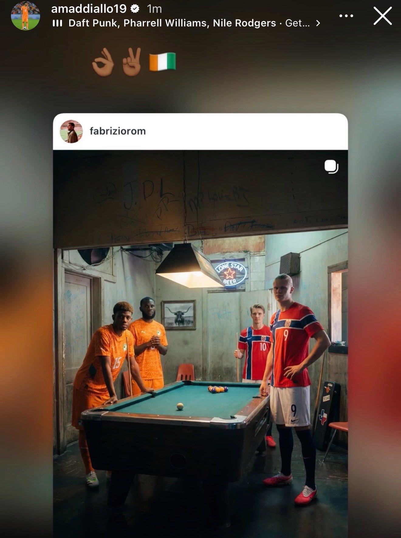 阿马德Instagram世界杯下一轮淘汰赛科特迪瓦将面对哈兰德领衔的挪威！曼联世