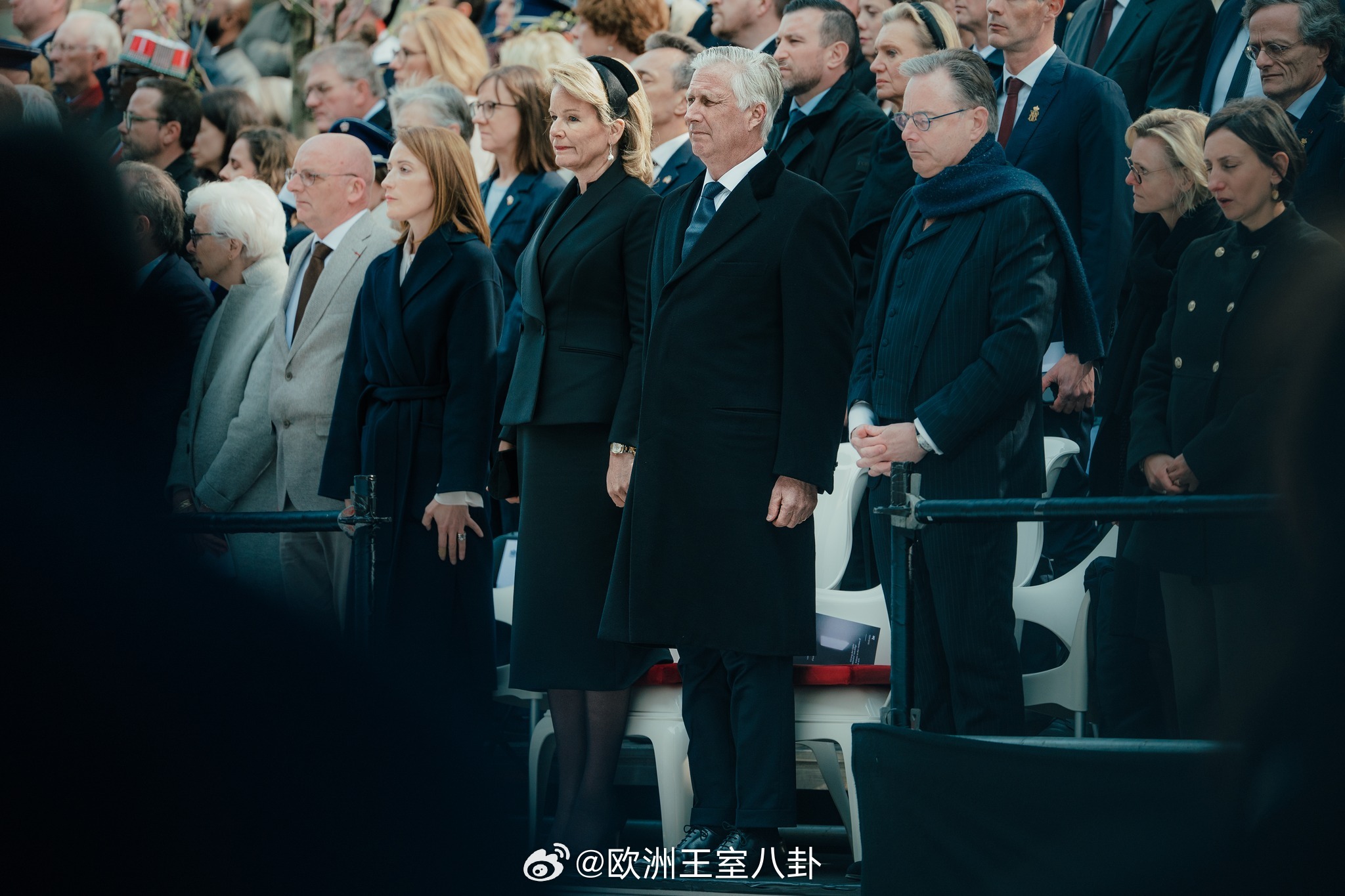 3.22 比利时国王菲利普和王后玛蒂尔德出席布鲁塞尔恐袭的十周年纪念活动，玛蒂尔