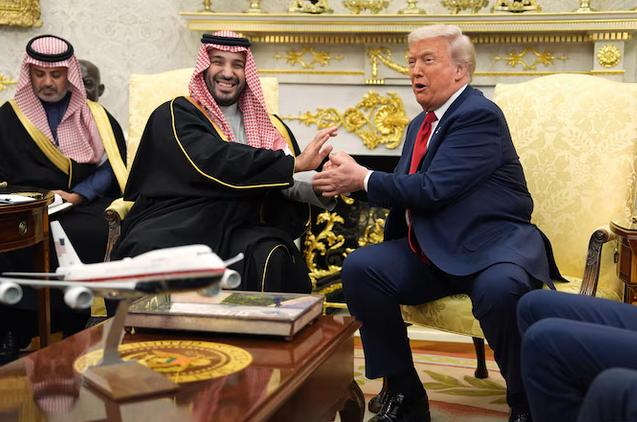 白宫高规格礼遇，特朗普全程热情似火

沙特实际掌权人、王储穆罕默德·本·萨勒曼自