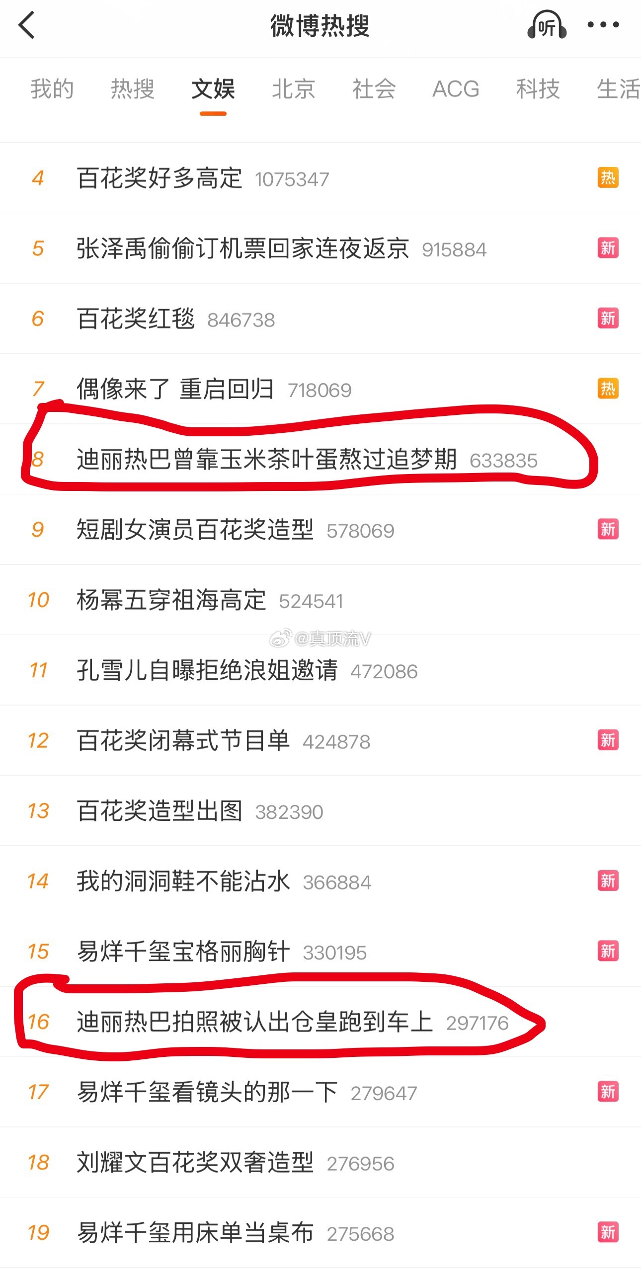 迪丽热巴神图！一堆百花奖词条里，杨紫 杨幂高定走红毯里，夹杂着两条特别尴尬的迪丽