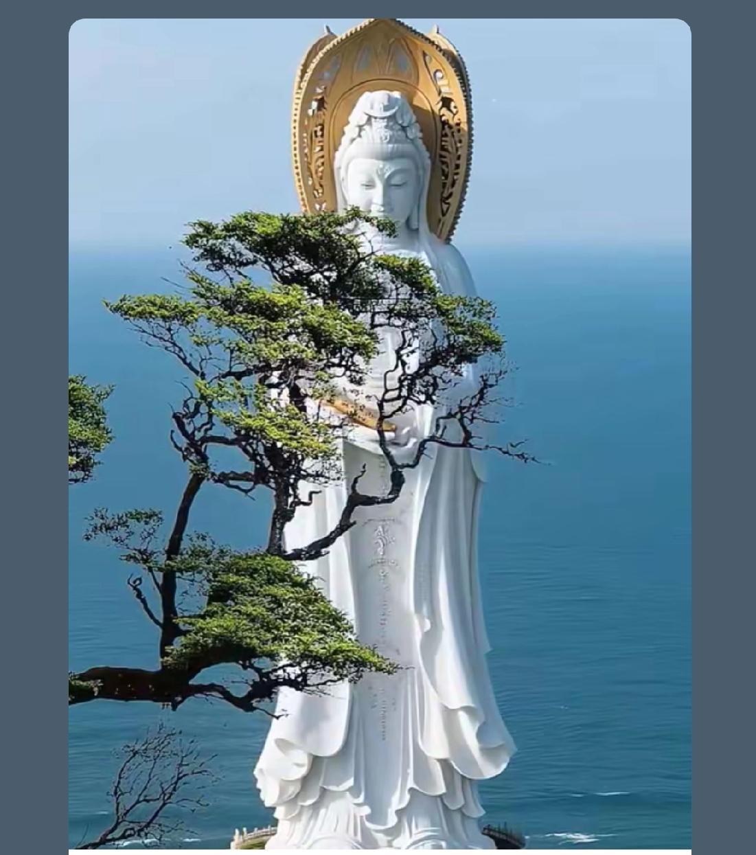 看到观音菩萨
许个心愿
保佑全家幸福
保佑全家安康
保佑身体健康
保佑万事如意