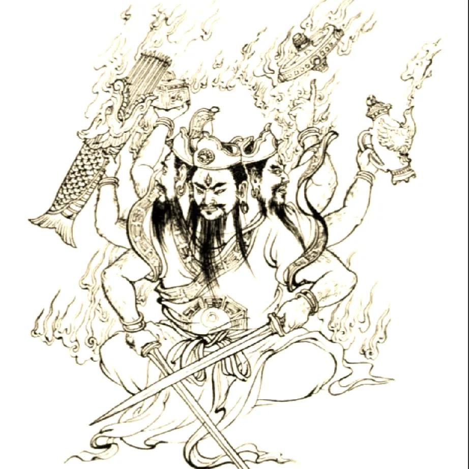《咏天符大帝》
 原创
天降祥符护八荒，
舍身投井避灾殃。
收瘟涤厄施仁惠，
万