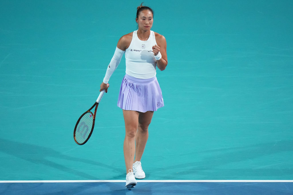 郑钦文强势晋级迈阿密16强🏃‍♀️‍➡️WTA1000迈阿密第三轮，🇨🇳郑