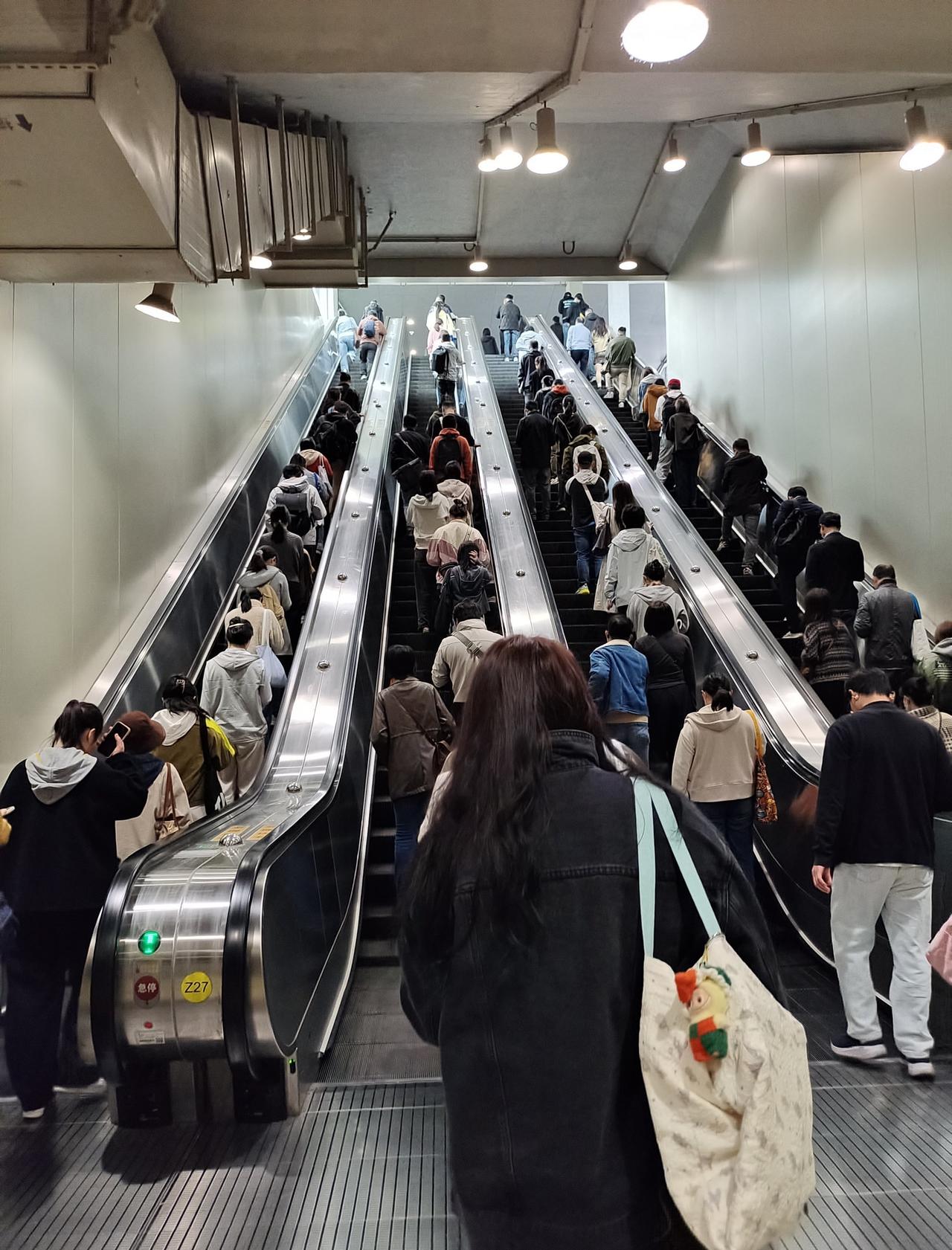 🚇 【窒息时刻：早高峰的机械洪流】 
📍上海 龙阳路(地铁站)
城市向导官