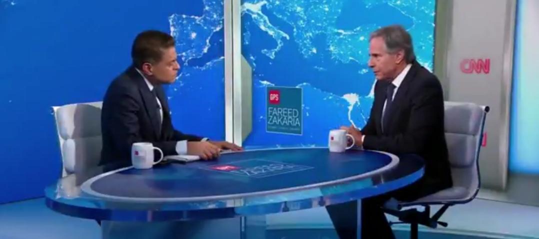 新闻快讯——美国国务卿布林肯表示：“本届政府似乎执意要建立的‘美俄中三极世界’…