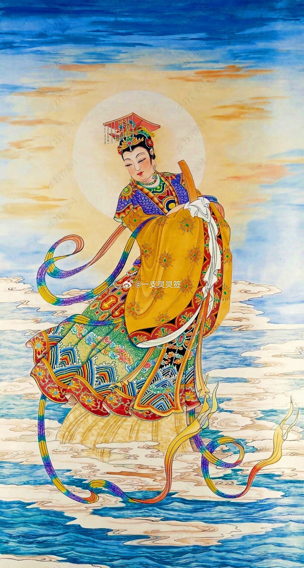 今天是中国航海日，海上守护神妈祖的庇佑最是灵验。愿她护佑你和家人出入平安、一路顺