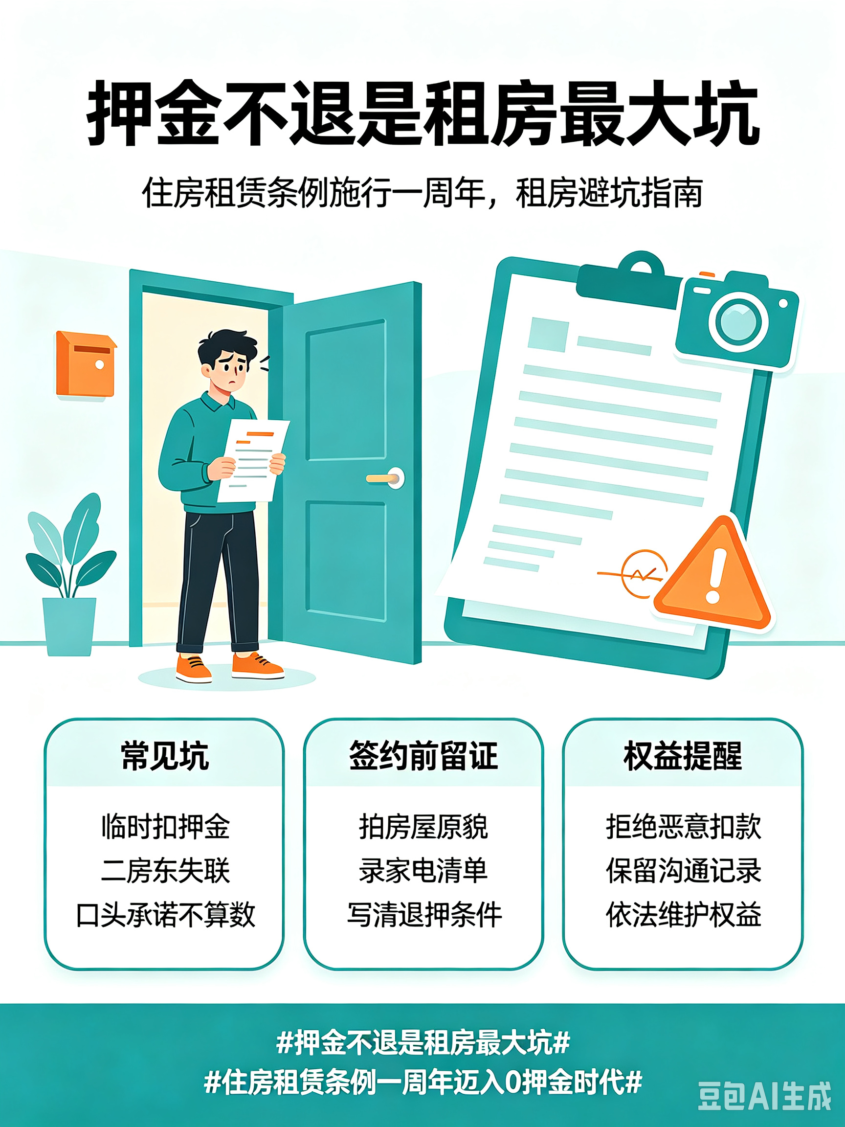 押金不退是租房最大坑住房租赁条例一周年迈入0押金时代租房的人或多或少都听过、甚至
