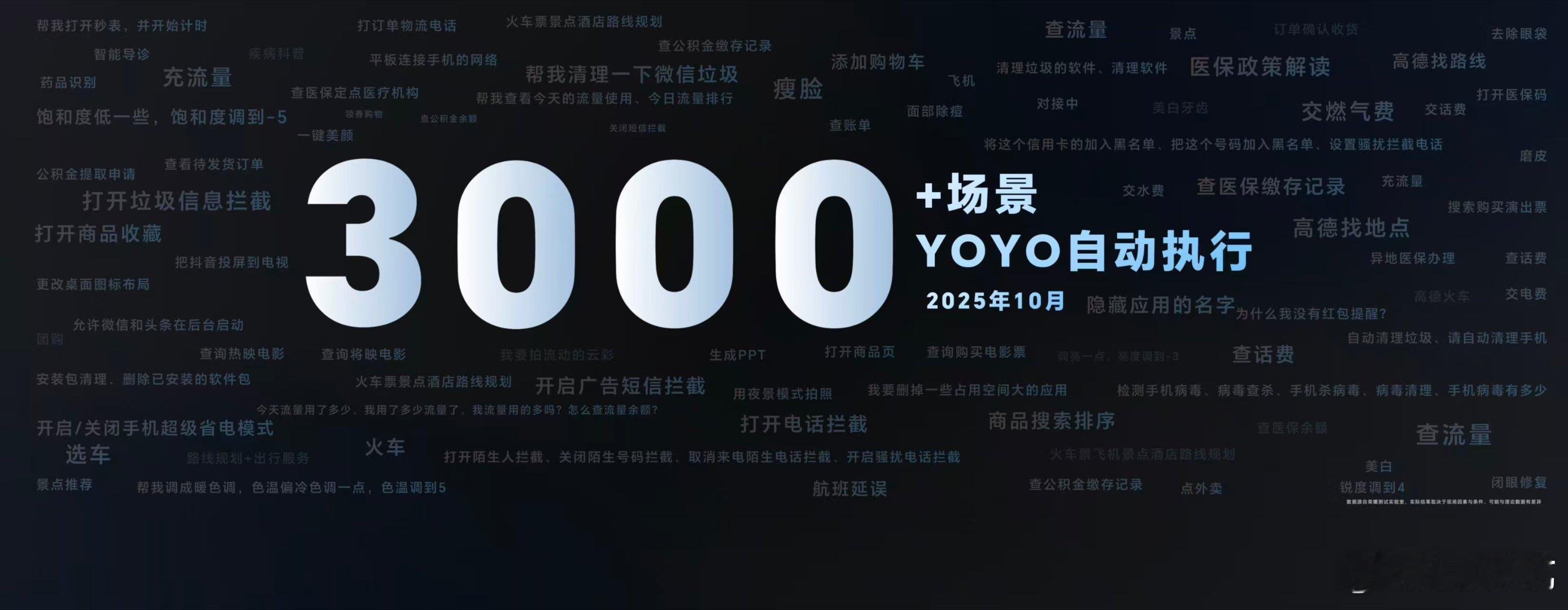 这个厉害了！从7月到10月，短短3个月时间，YOYO从200+场景，进化到了30