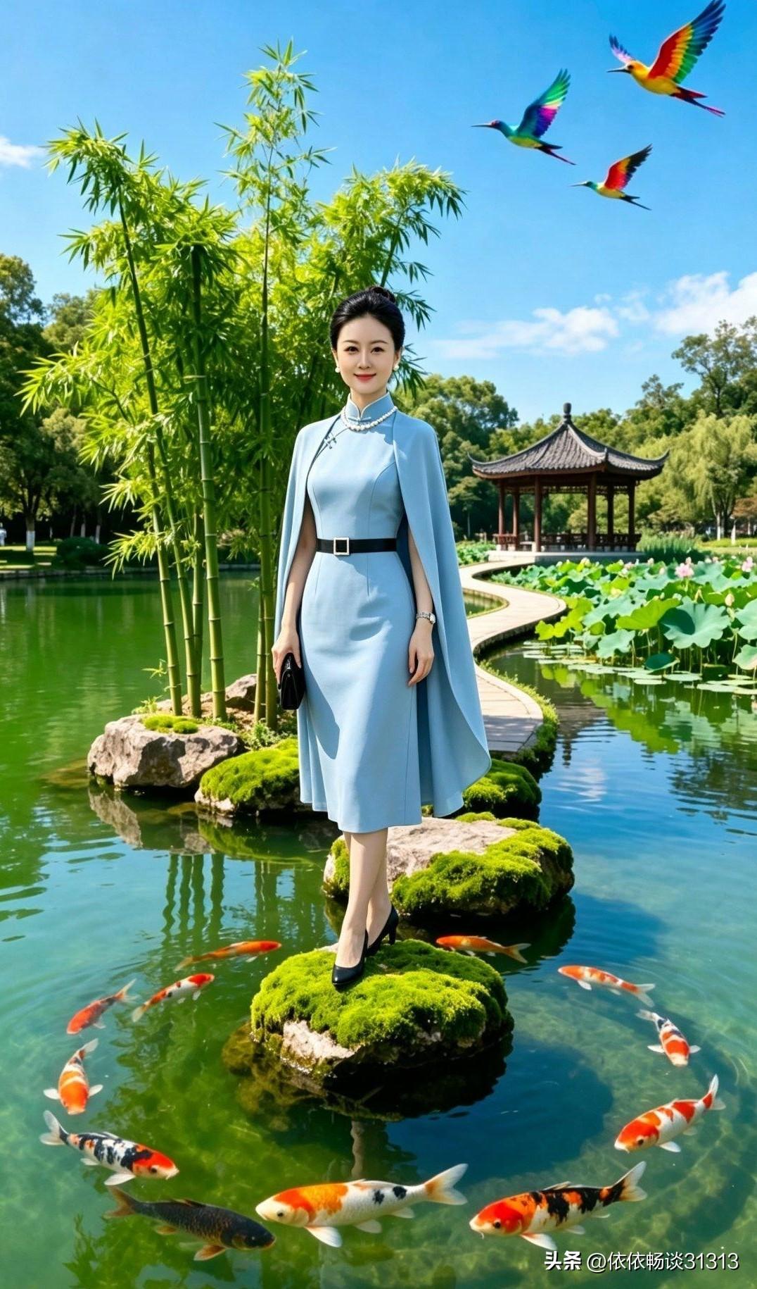 看到图片这位美女，你会想到哪个成语呢？