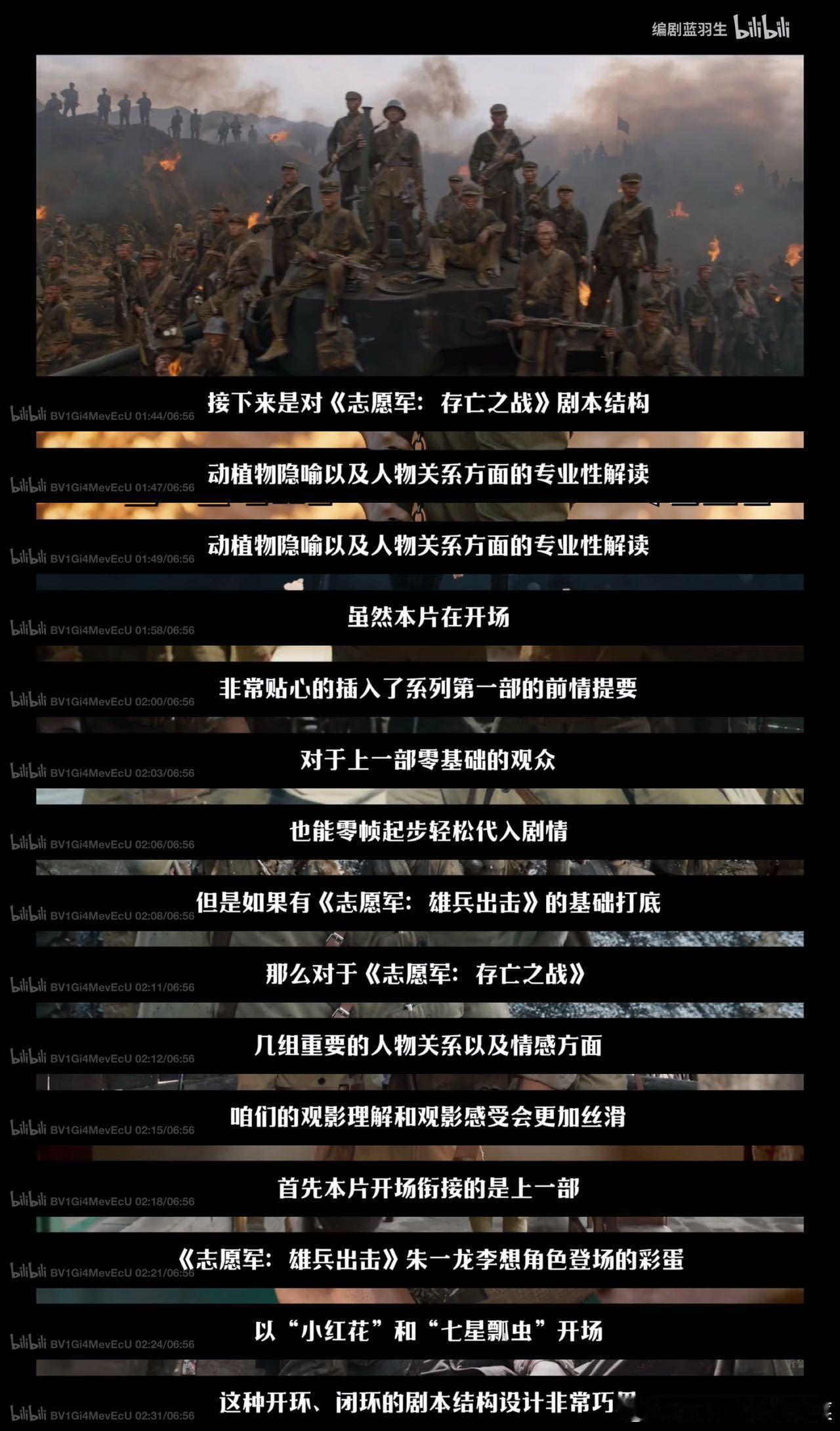 小破站有up主对电影#志愿军# 的一二部做了对比，即便没看过第一部，也能在这个视