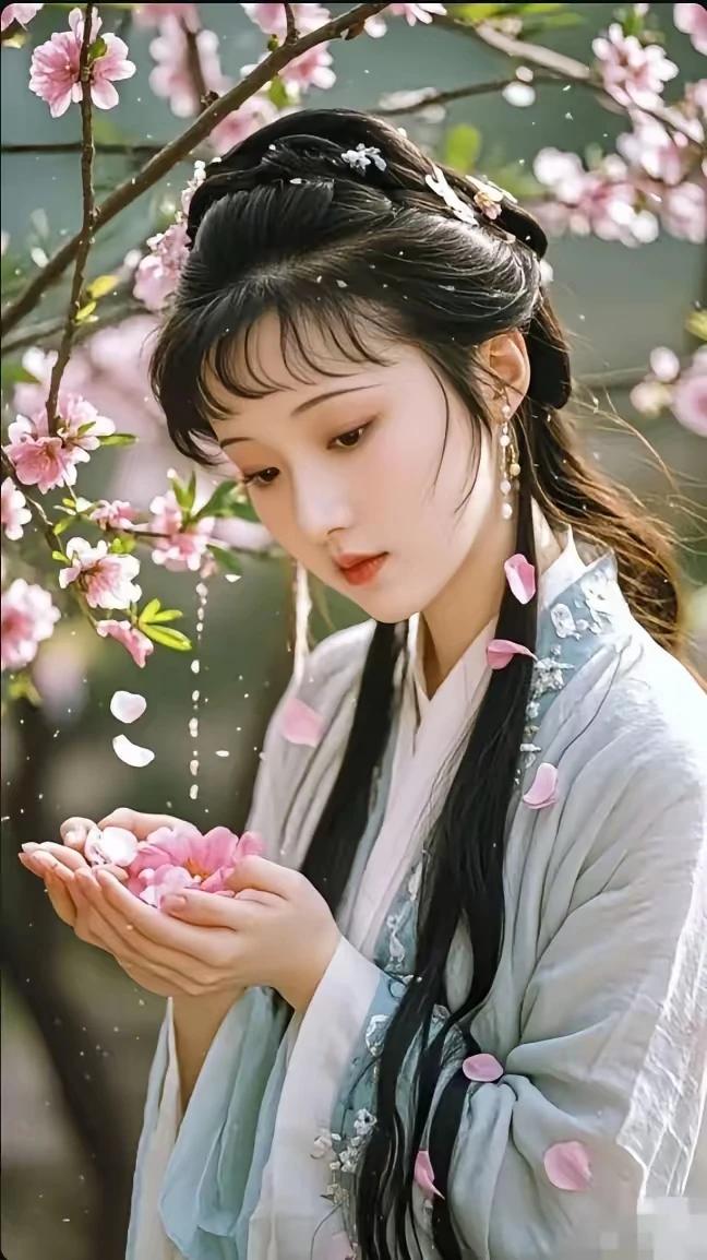 上联：庭前落絮淡如烟
下联：窗轩雨打沁心扉