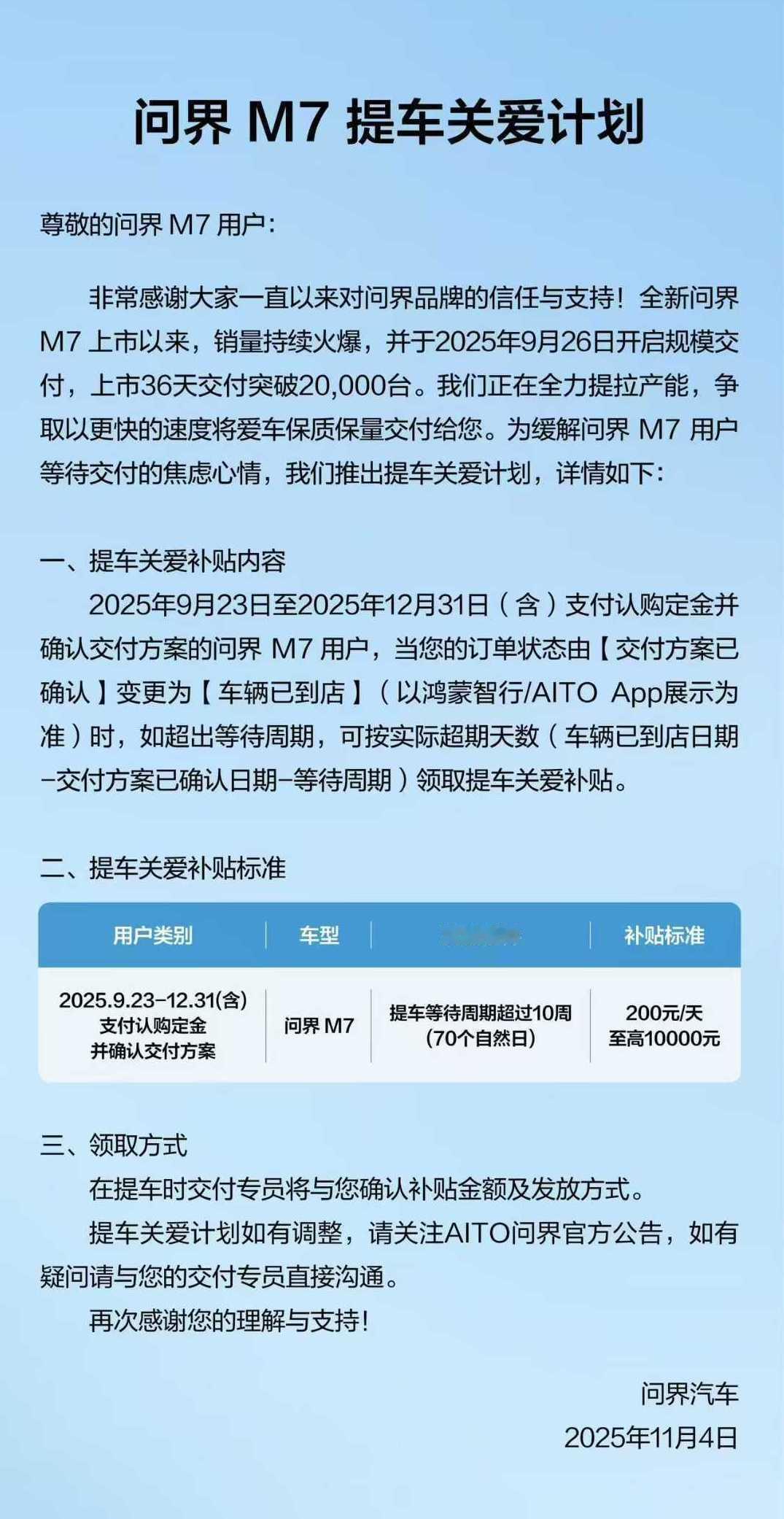 车若初见[超话] 熟悉的一天200又来了，给下定问界M7的车主吃颗定心丸，这次依