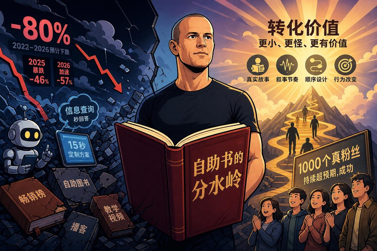 【自助书市场的断崖式下跌：不是读者抛弃了书，是LLM重构了"获取答案"这件事】