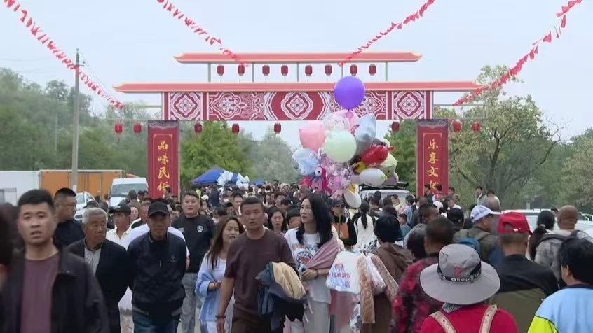 东北一村子三天来了6万人 辽宁大连，5月23日至25日，为期3天的“葡萄沟乡韵民