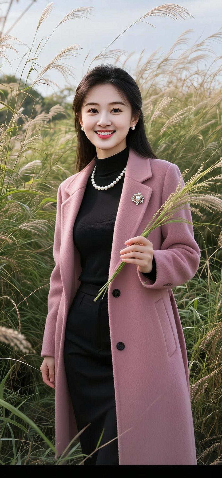 AI粉衣田园照 抖音ai创作