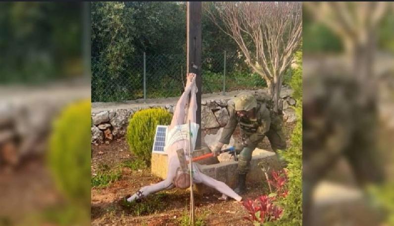 以色列军方今日（22日）表示，两名在黎巴嫩南部执行任务期间，蓄意破坏一尊耶稣基督