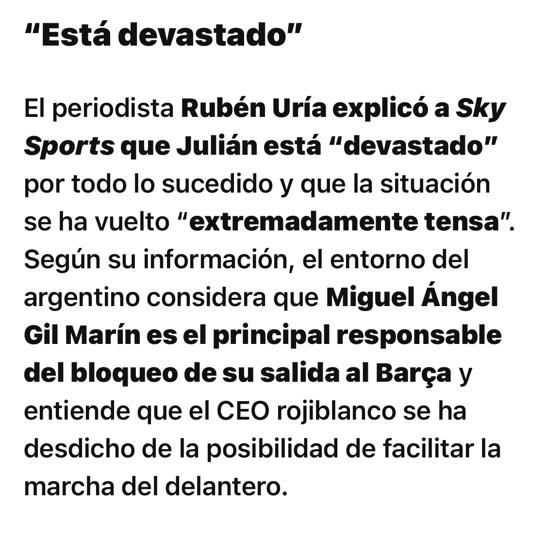 媒体标题：🕷️心力交瘁，他已经崩溃了马竞跟队记者Rubén Uría鲁本·乌里