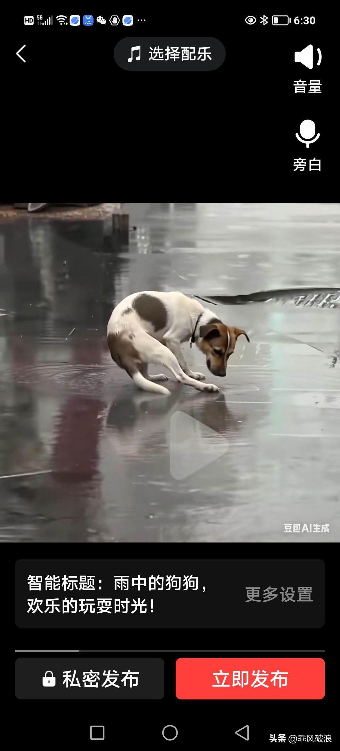 一只残疾的流浪狗在我家门前的雨中瑟瑟发抖，积水里它连站稳都困难。我心生怜悯，将它