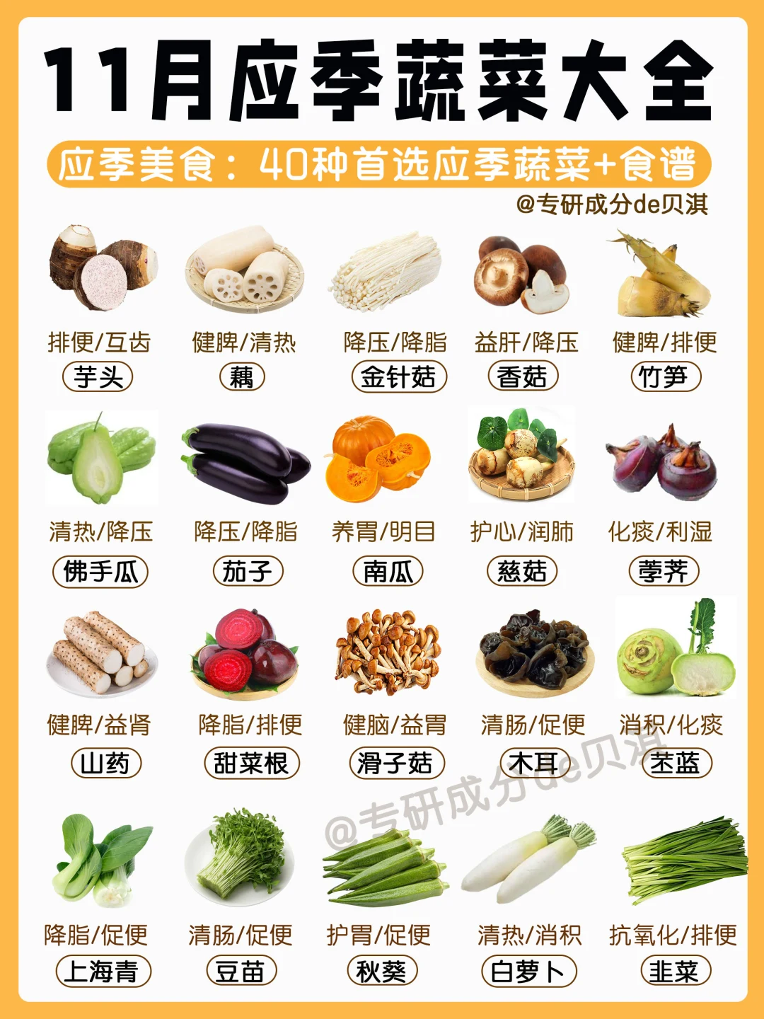 11月应季蔬菜👆🏻附营养美味家常菜食谱做法