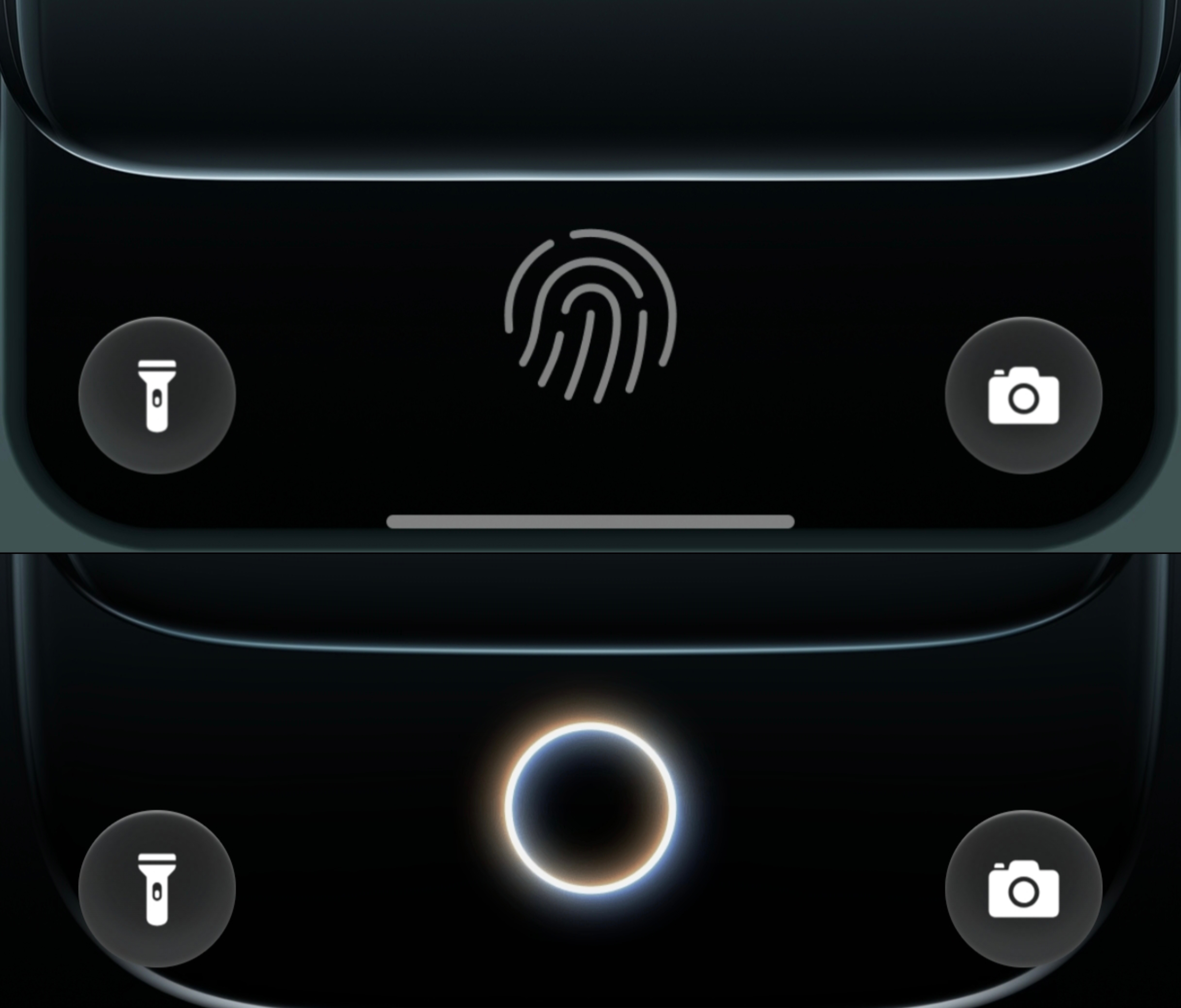 一加13T的新版指纹设计，效果整体变成了圆环效果，好像之前在哪款机型上见过