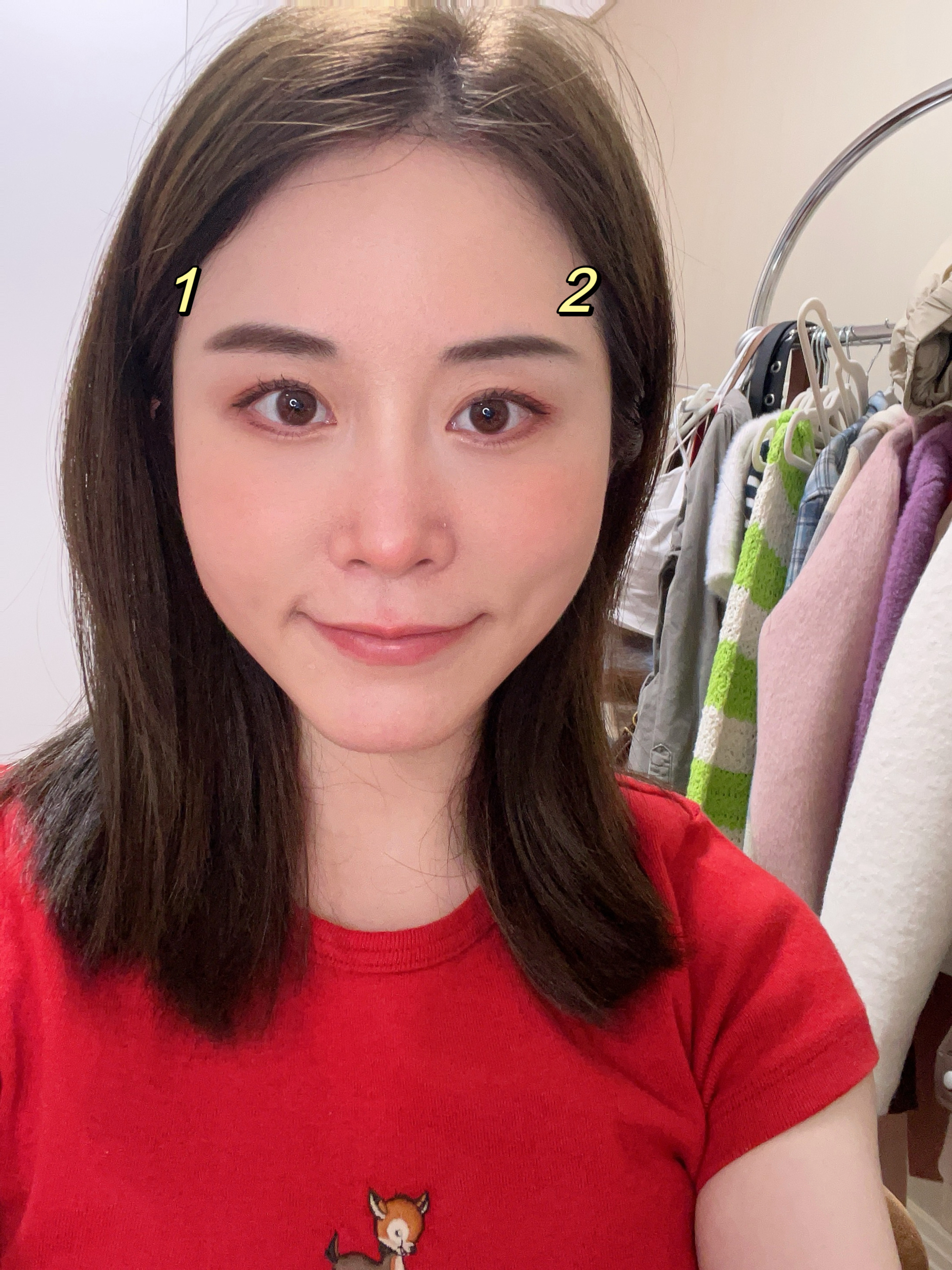 家人们家人们家人们！快帮我选下眉毛！！1还是2呢！🤔一直不知道自己适合什么眉形
