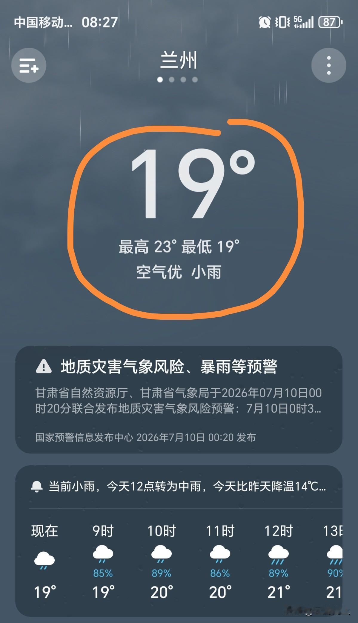 哪些鼓噪兰州热的人看看吧，今起连续5天高温低于32℃，其中4天低于25℃，打脸了