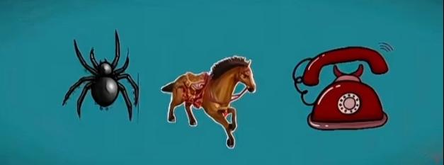 〔看图猜地名〕
图中画面有三幅；
有个蜘蛛和小马；
还有座机一电话；
谐音猜个地