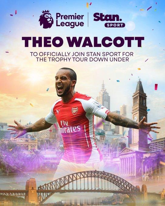 阿森纳传奇球星沃尔科特即将前往澳大利亚！他将于三月正式加入Stan Sport奖
