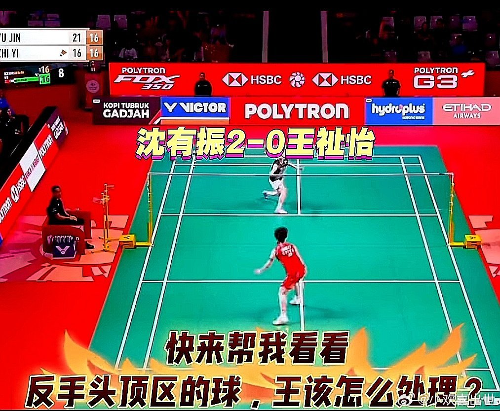 印尼羽毛球公开赛，韩国选手沈有振2-0横扫淘汰中国大陆王祉怡晋级8强。至此中国大