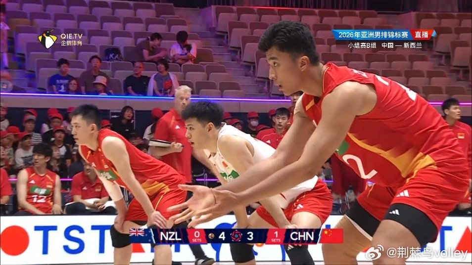 中国男排vs新西兰男排 对方发球很猛，我们也要拼发球。2026男排亚锦赛 ​​​