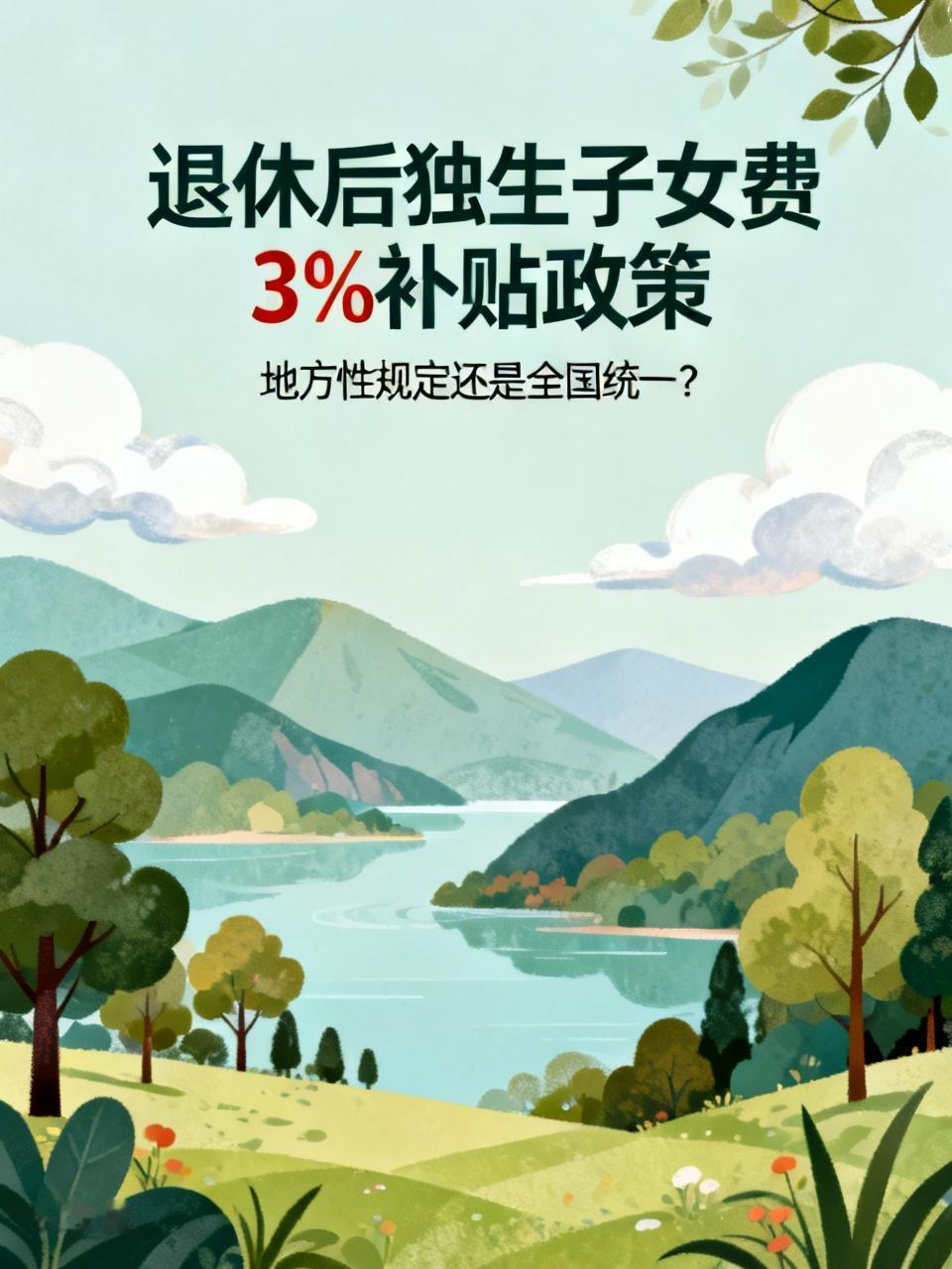 退休后独生子女费还有3%的补贴，这是属于地方性的规定，还是全国统一执行的政策呢？