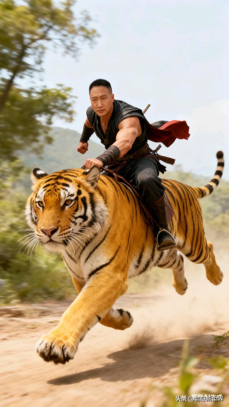 骑虎飞驰，感受速度与激情！🐯🏃‍♂️骑虎漫步景 骑虎玩玩