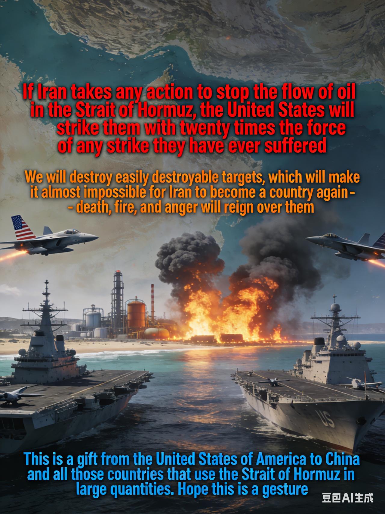 【特朗普访华前放狠话：把对伊打击包装成“送给中国的礼物”？】

美国当地时间20