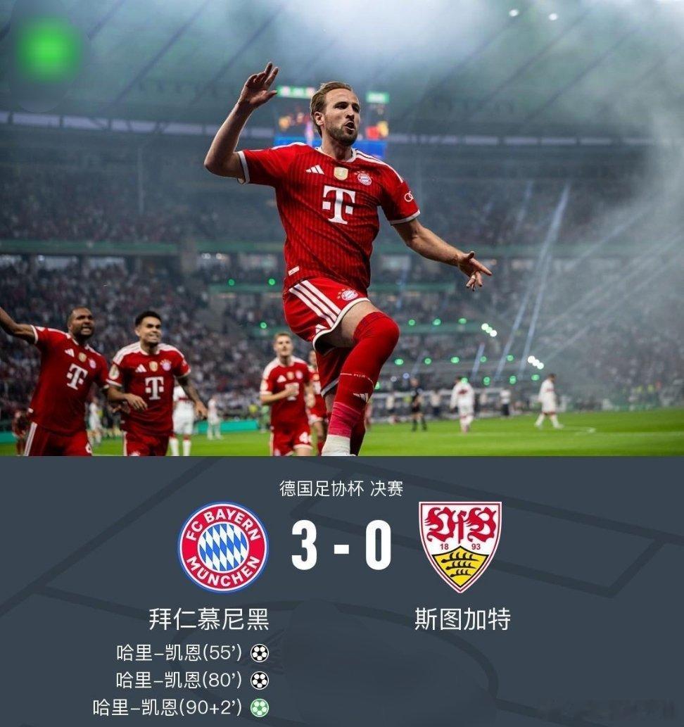 北京时间5月24日德国足协杯决赛，拜仁慕尼黑对阵斯图加特。上半场，两队均无建树。