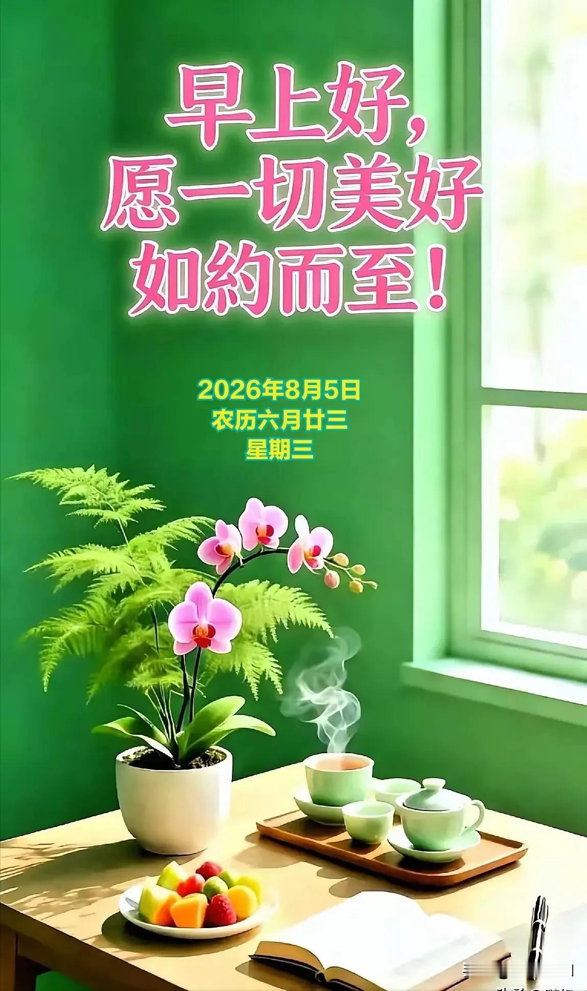 时光不言，默默耕耘自有回响。愿你善待自己，所得皆心安，晨起安康。