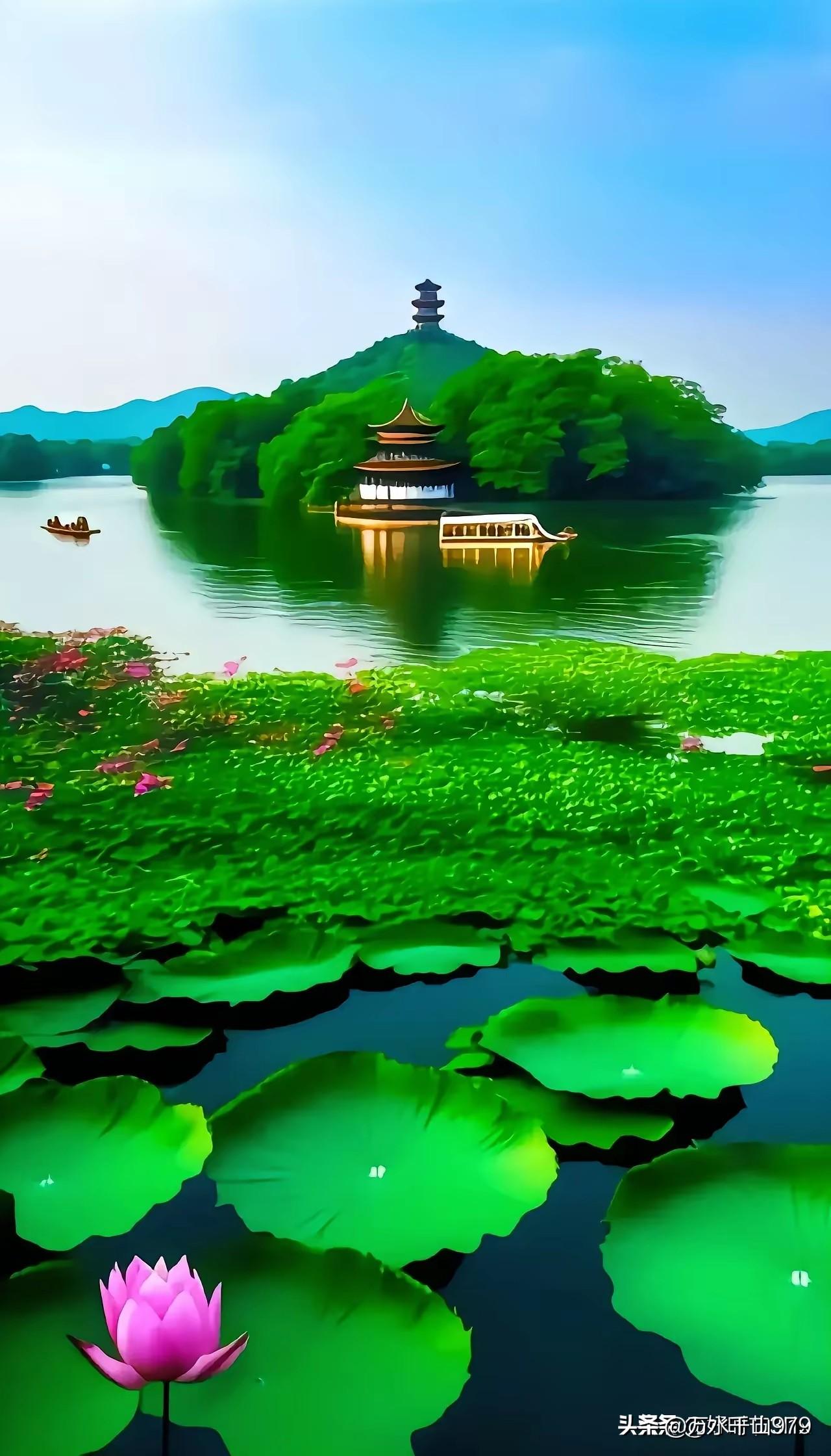 雨中拔草
          一
浅河滩上白鹭飞，
雨下南山绿欲肥。
云雾犹似一