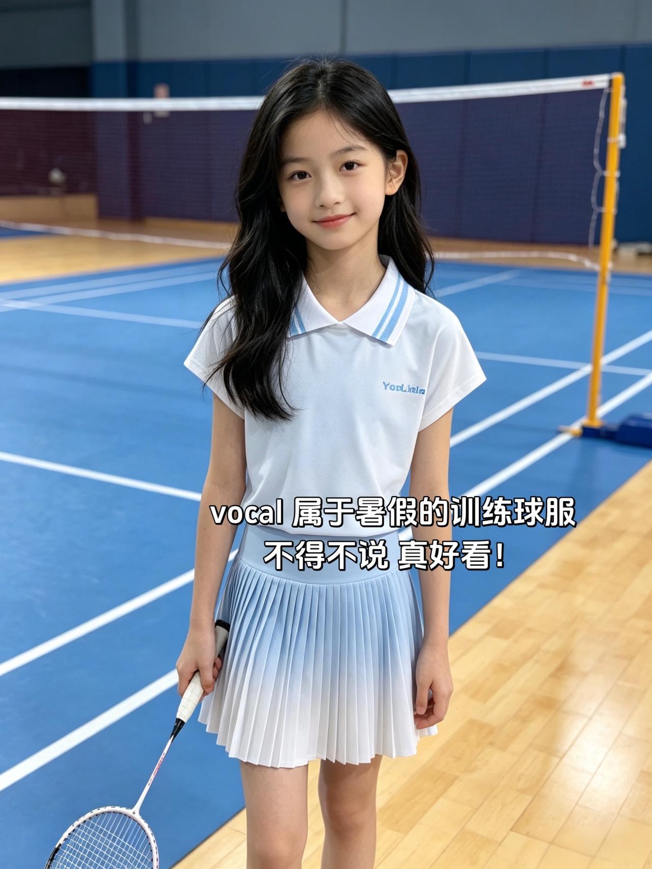 vocal 属于暑假的训练球服
不得不说 真好看！羽毛球羽毛球服儿童球服 儿童球