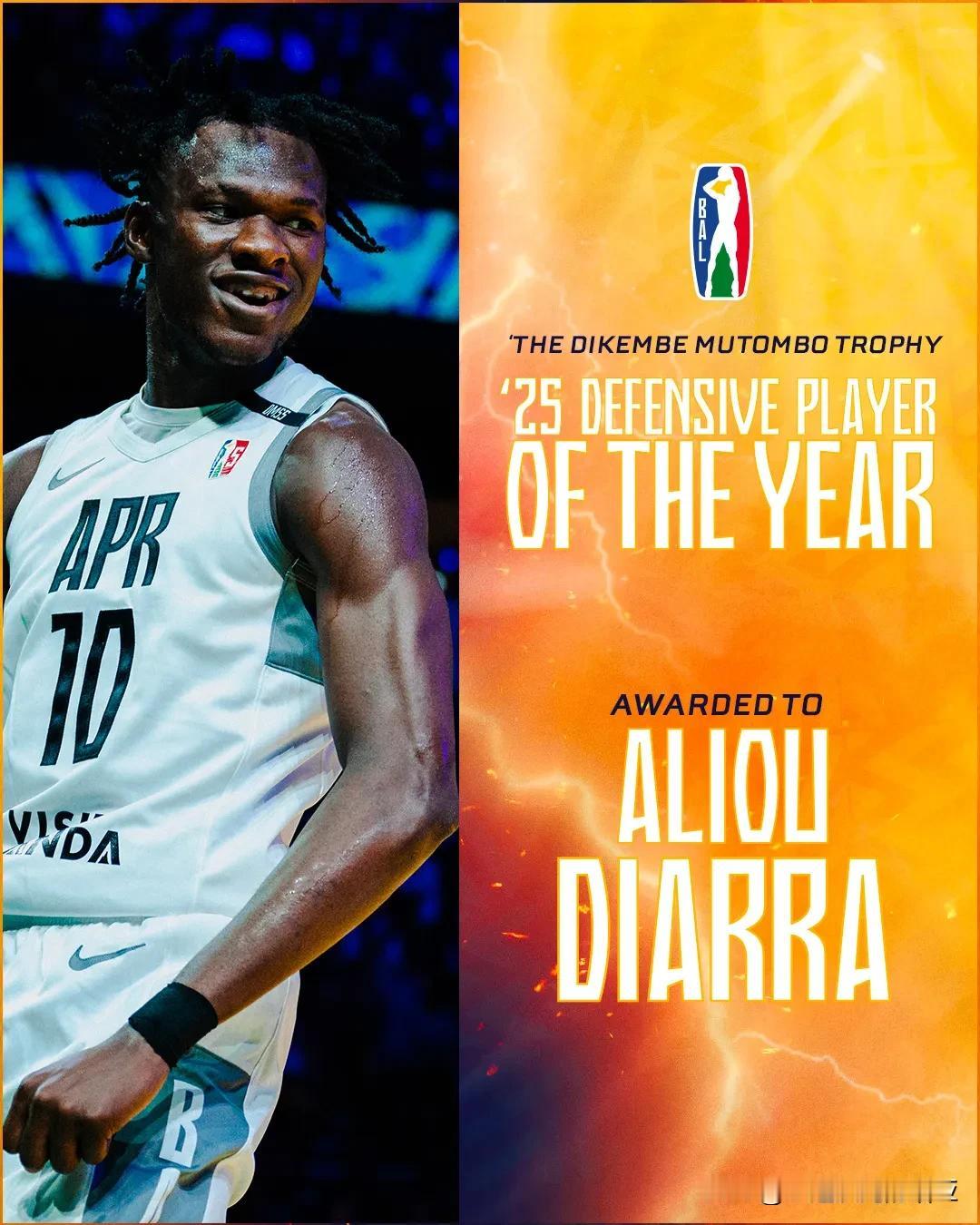 2025年NBA G联赛的国际选秀，第一顺位马里前锋Aliou Diarra，第