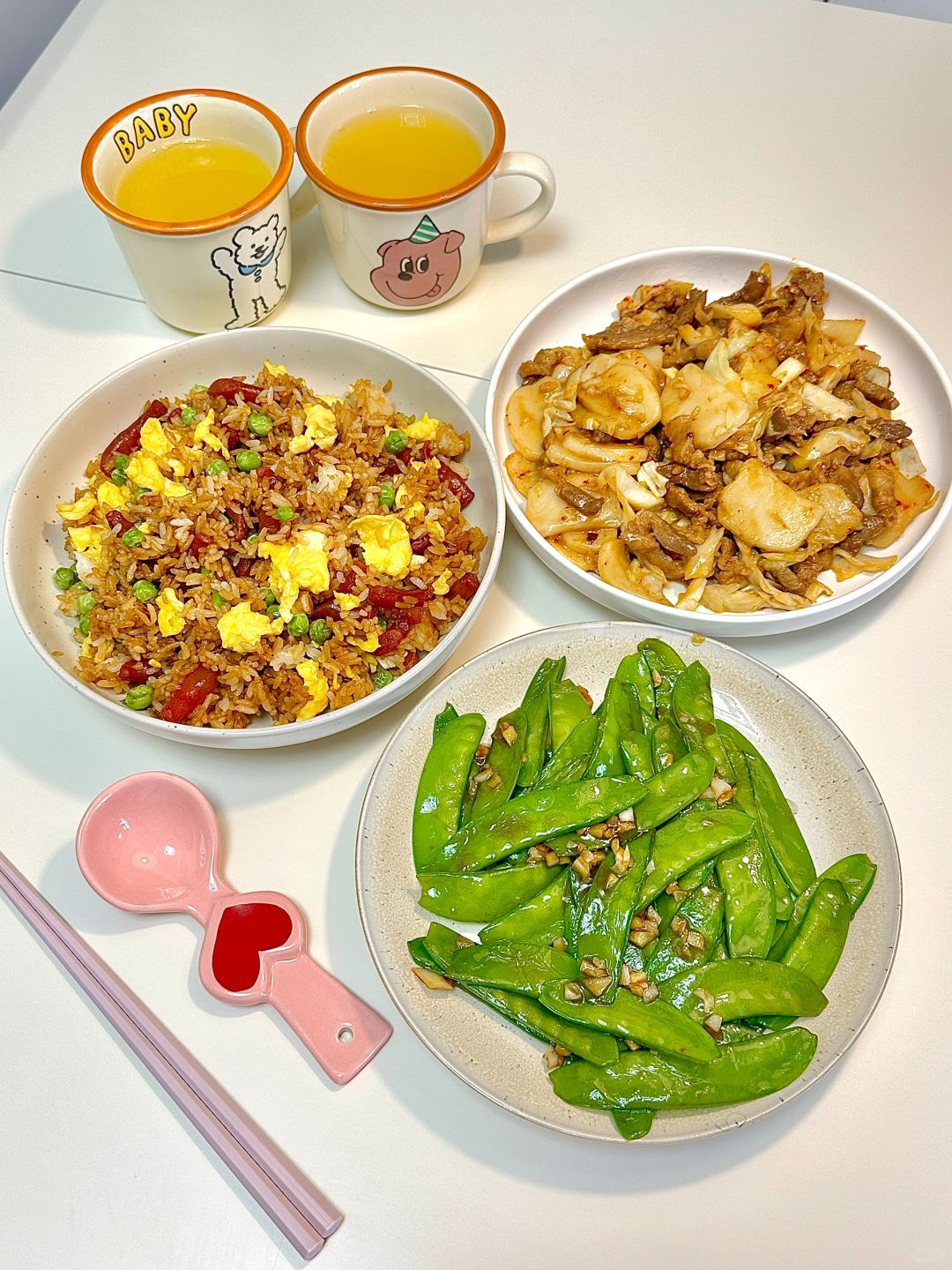 二人食｜腊肠炒饭➕炒年糕✨噂嘟好好吃