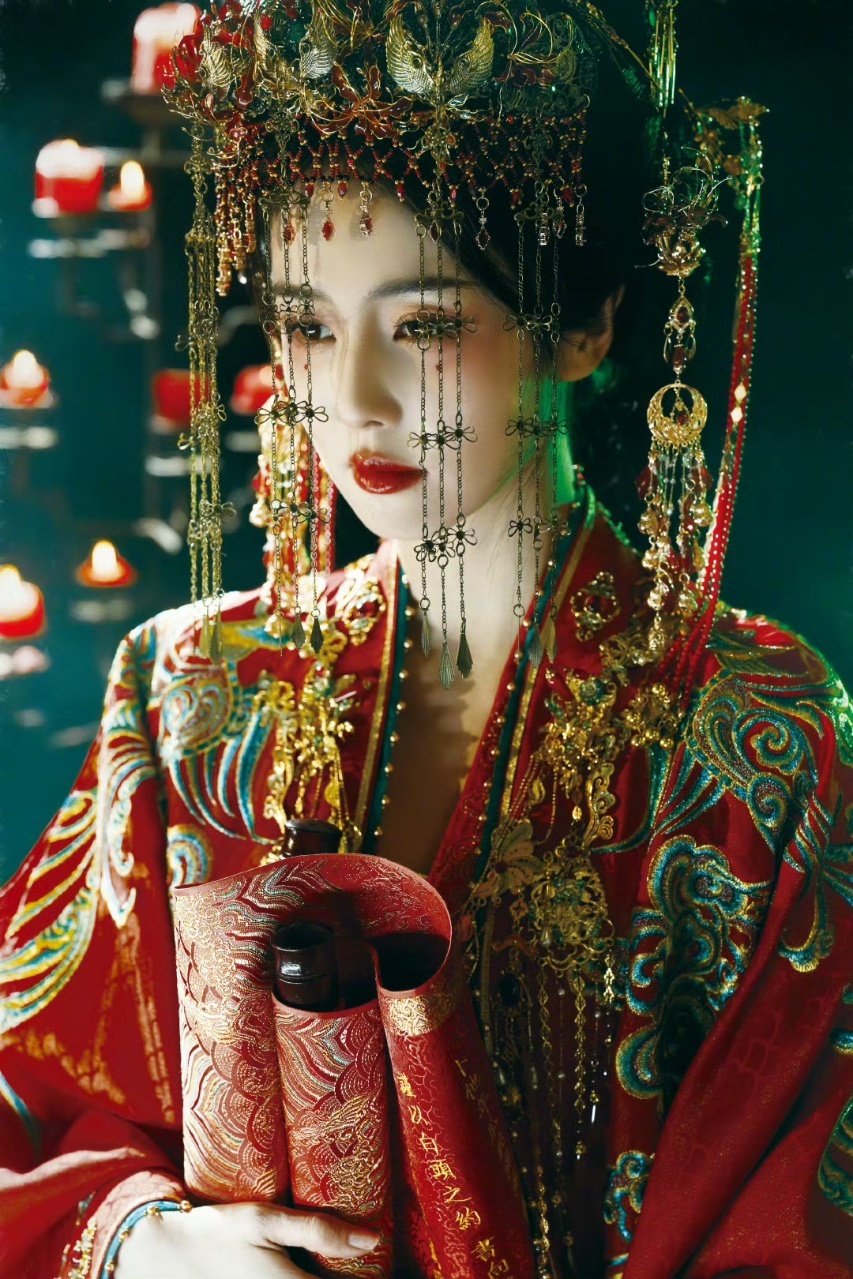 白鹿夏弃疾镜头下的鬼新娘白鹿 夏弃疾居然拍了白鹿的鬼新娘妆造，阴湿女鬼味真的扑面