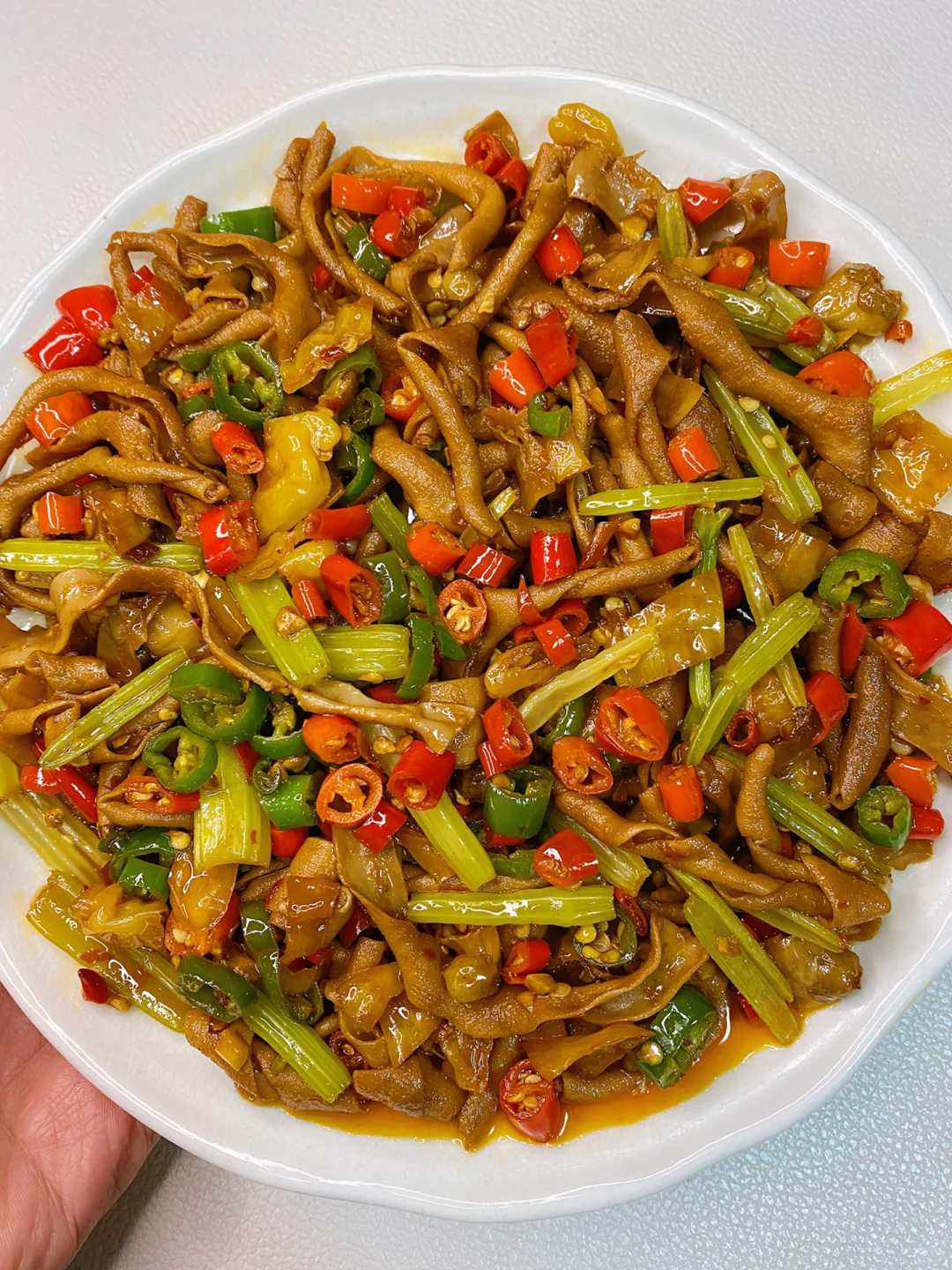 最好吃的家常菜 爆炒鸭肠 香辣下饭巨好吃