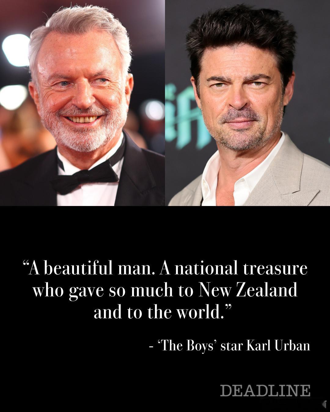 Sam Neill（《侏罗纪公园》《浴血黑帮》）在澳大利亚去世，享年78岁。Ka