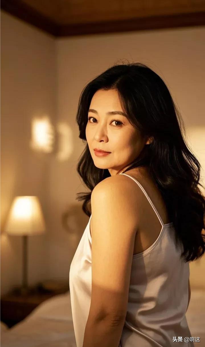 优雅的女人在温馨的灯光下，散发着迷人的魅力。这样的女人犹如一朵盛开在静谧夜色中的
